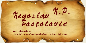 Negoslav Postolović vizit kartica